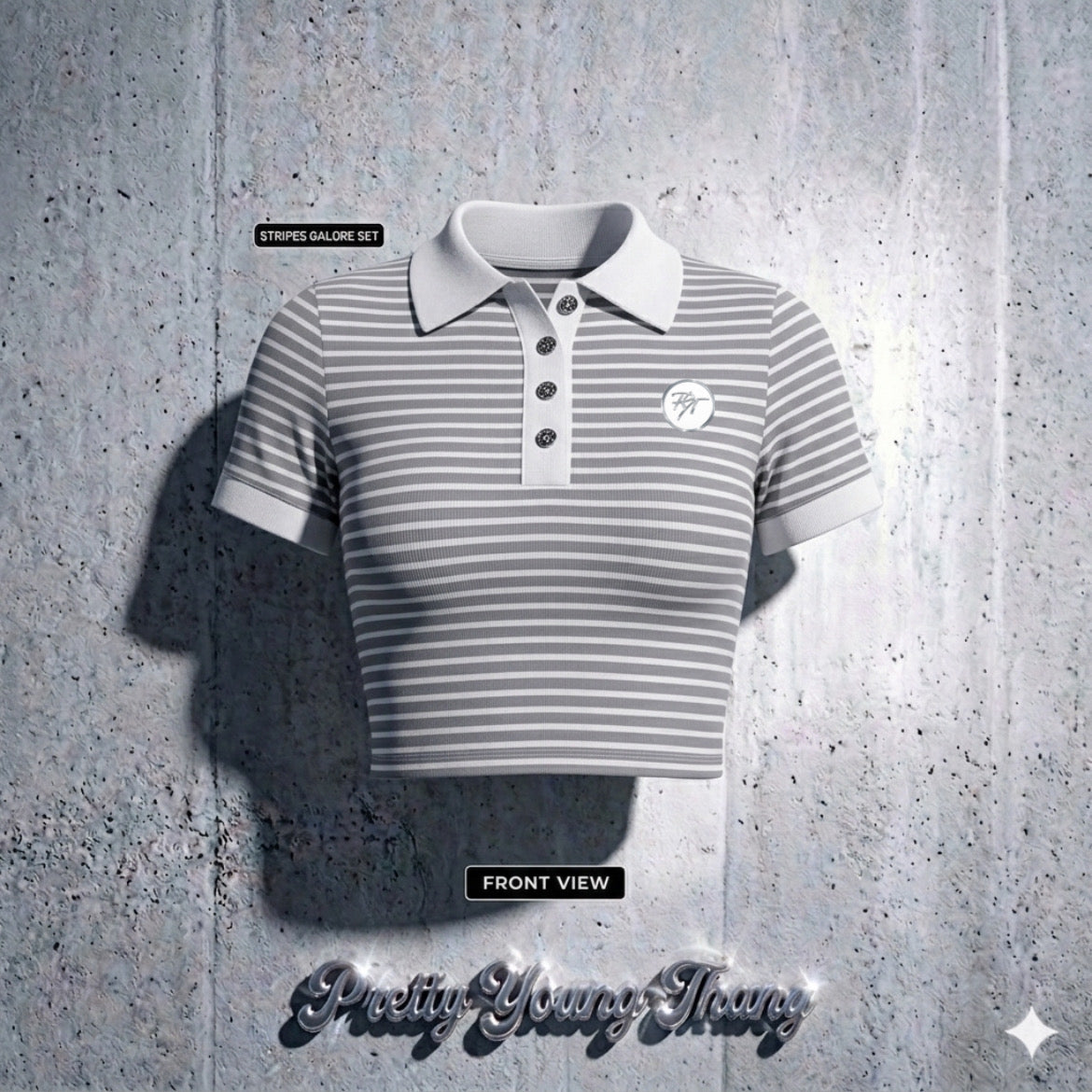 NOIR COURT STRIPE SET | Pretty Young Thang