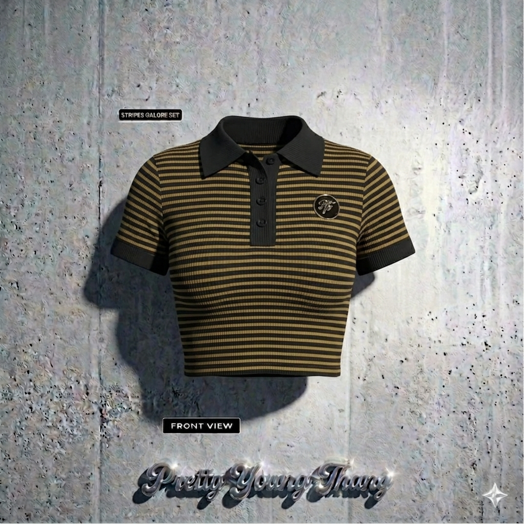 Stripes Galore Set — Black & Gold