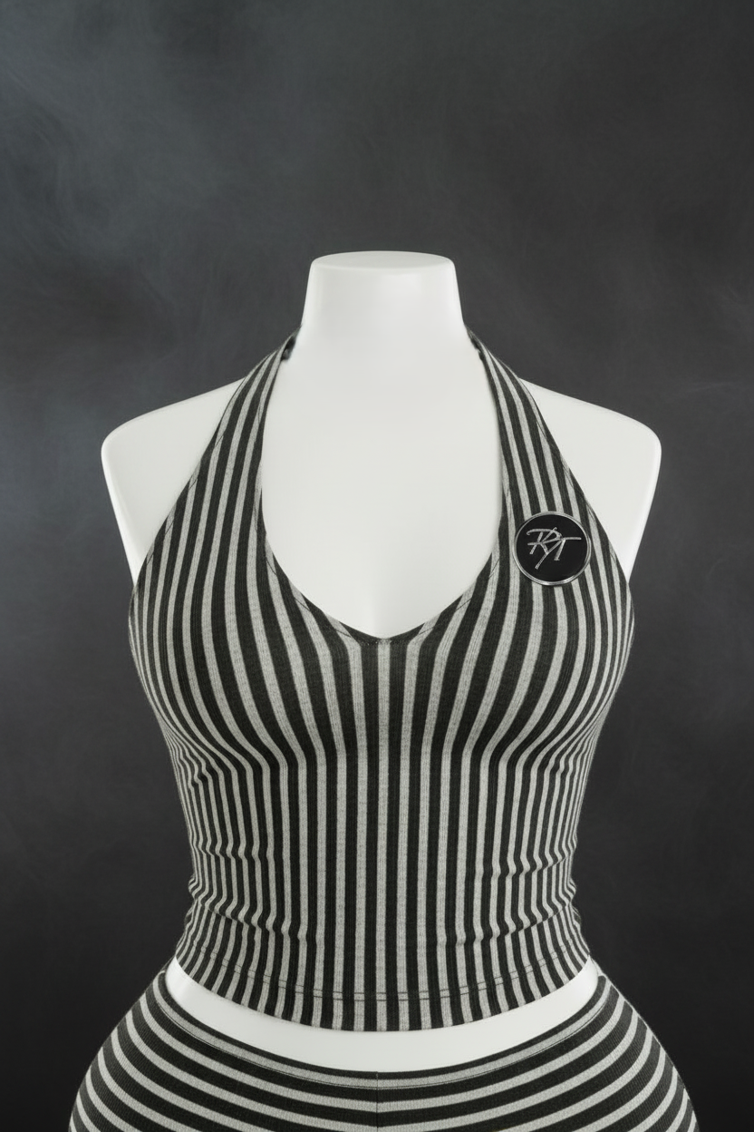 Cookies & Cream Set — Halter Top & Capri Shorts