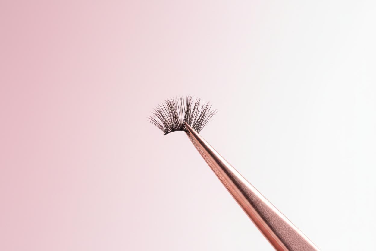 Single Lash Cluster on Tweezers