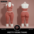 Strawberry & Cream — Halter Top & Capri Shorts